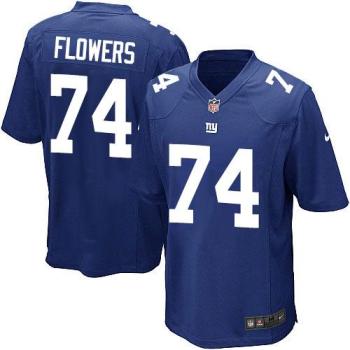New York Giants #74 Ereck Flowers Nike Royal Team Color Youth Stitched NFL Game Jersey