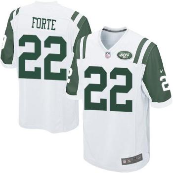 NFL New York Jets #22 Matt Forte White Youth Stitched Nike Elite Jersey