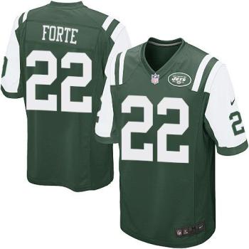 NFL New York Jets #22 Matt Forte Green Home Youth Stitched Nike Elite Jersey