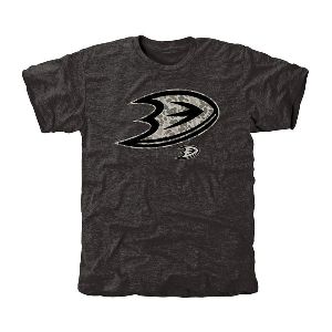 Mens Anaheim Ducks Black Rink Warrior Tri-Blend NHL T-Shirt
