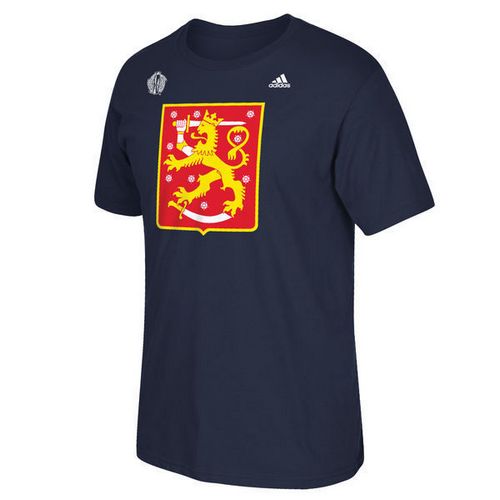 Adidas Team Czech Republic Dark T-Shirt Logo For 2016 World Cup Of Hockey T-Shirts