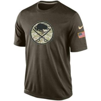 Mens Buffalo Sabres Green Salute To Service NHL Nike Dri-FIT T-Shirt