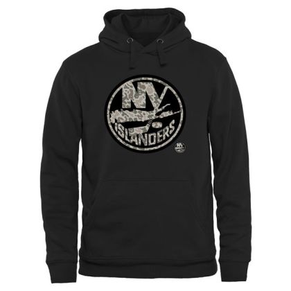 Mens New York Islanders Black Rink Warrior NHL Pullover Hoodie