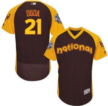 Mens New York Mets #21 Lucas Duda 2016 All-Stars Home Run Derby Flexbase Baseball Jersey