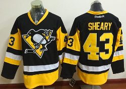 Pittsburgh Penguins #43 Conor Sheary Black Alternate Stitched NHL Jersey