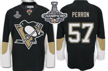 Pittsburgh Penguins #57 David Perron Black Home 2016 Stanley Cup Champions Stitched NHL Jersey