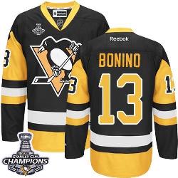 Pittsburgh Penguins #13 Nick Bonino Black Alternate 2016 Stanley Cup Champions Stitched NHL Jersey
