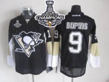 Pittsburgh Penguins #9 Pascal Dupuis Black 2016 Stanley Cup Champions Stitched NHL Jersey