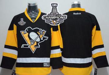 Pittsburgh Penguins Blank Black Alternate 2016 Stanley Cup Champions Stitched NHL Jersey