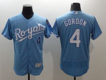 Mens Kansas City Royals #4 Alex Gordon Light Blue Stitched 2016 Flexbase Authentic Baseball Jersey Mens Kansas City Royals #4 Alex Gordon Light Blue Stitched 2016 Flexbase Authentic Baseball Jersey