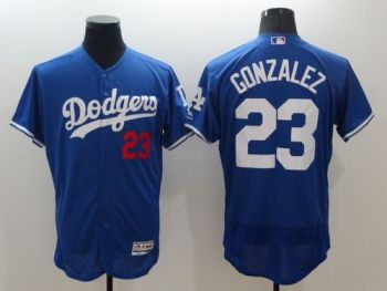 Mens Los Angeles Dodgers #23 Adrian Gonzalez Royal Blue Stitched 2016 Flexbase Authentic Baseball Jersey