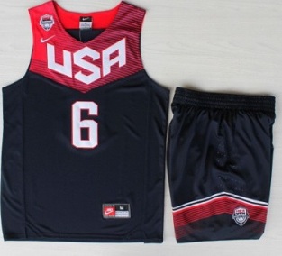 2014 USA Dream Team 6 Derrick Rose Blue Basketball Jersey Suits