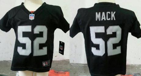 Baby Nike Oakland Raiders 52 Khalil Mack Black NFL Jerseys