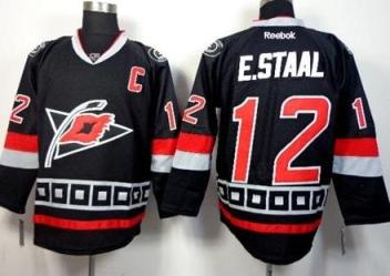 Carolina Hurricanes #12 Eric Staal Black Third Stitched NHL Jersey