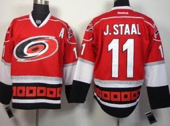Carolina Hurricanes #11 Jordan Staal Red Home Stitched NHL Jersey