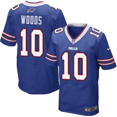 Nike Buffalo Bills #10 Robert Woods Royal Blue Team Color Men's Stitched NFL Elite Jersey