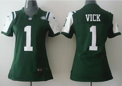 Women Nike New York Jets #1 Michael Vick Green NFL Jerseys