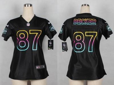 Women Nike New York Jets 87 Eric Decker Black Fashion Game NFL Jersey