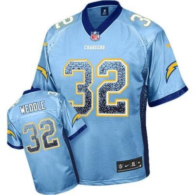 Kids Nike San Diego Chargers #32 Eric Weddle Electric Blue Stitched Elite Drift Fashion NFL Jerseys