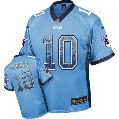Kids Nike Tennessee Titans 10 Jake Locker Light Blue Drift Fashion Elite NFL Jerseys