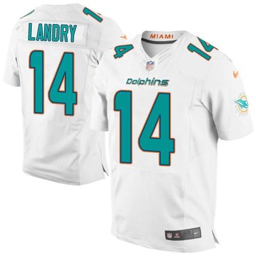 Nike Miami Dolphins #14 Jarvis Landry White Men's Stitched NFL Elite Jersey New