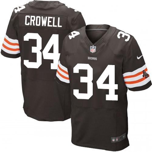 Nike Cleveland Browns #34 Isaiah Crowell Brown Team Color Men's Stitched NFL Elite Jersey