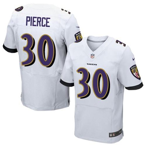Nike Baltimore Ravens #30 Bernard Pierce White Men's Stitched NFL Elite Jersey