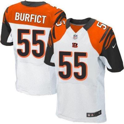 Nike Cincinnati Bengals 55 Vontaze Burfict White Men's Stitched Elite NFL Jerseys