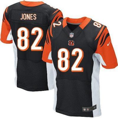 Nike Cincinnati Bengals #82 Marvin Jones Black Team Color Men's Stitched NFL Elite Jersey