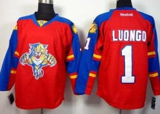 Florida Panthers #1 Roberto Luongo Red Home Stitched NHL Jersey