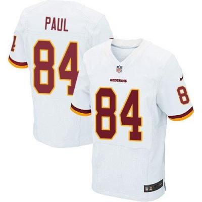 Nike Washington Redskins #84 Niles Paul White Men Stitched NFL Elite Jersey