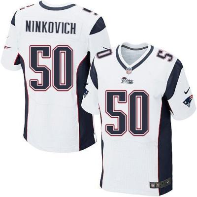 Nike New England Patriots #50 Rob Ninkovich White Men's Stitched NFL Elite Jersey