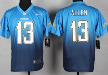 Nike San Diego Chargers 13 Keenan Allen Blue Mens Stitched Fadeaway Fashion NFL Jerseys