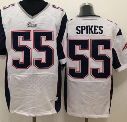 Nike New England Patriots 55 Brandon Spikes White Elite NFL Jerseys