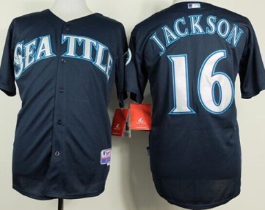 Seattle Mariners #16 Austin Jackson Navy Blue Cool Base Stitched MLB Jerseys
