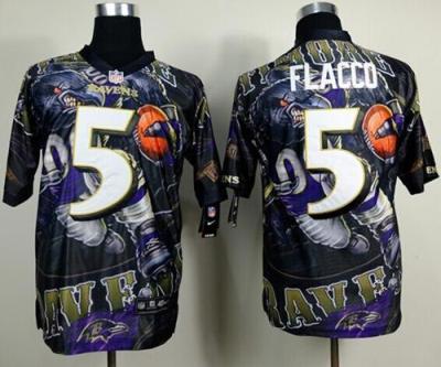 Nike Baltimore Ravens #5 Joe Flacco Men's Stitched Fanatical Version Elite NFL Jersey