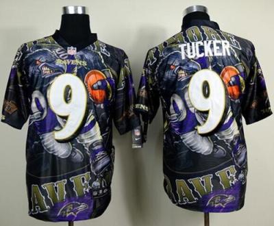 Nike Baltimore Ravens #9 Justin Tucker Men's Stitched Fanatical Version Elite NFL Jersey