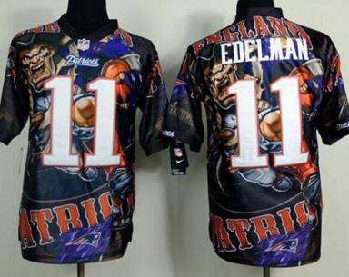 Nike New England Patriots #11 Julian Edelman Men's Stitched Fanatical Version Elite NFL Jersey