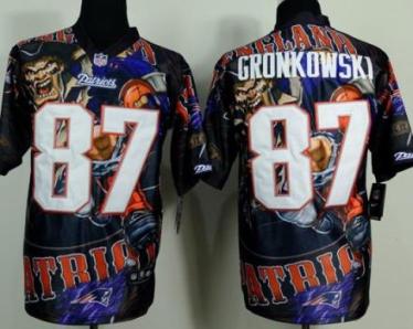 Nike New England Patriots 87 Rob Gronkowski Men's Stitched Fanatical Version Elite NFL Jersey