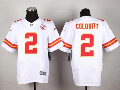 Nike Kansas City Chiefs #2 Dustin Colquitt White Men's Stitched NFL Elite Jersey