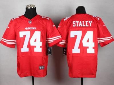 Nike San Francisco 49ers #74 Joe Staley Red Team Color Men's Stitched NFL Elite Jersey