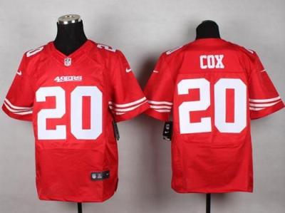 Nike San Francisco 49ers #20 Perrish Cox Red Team Color Men's Stitched NFL Elite Jersey