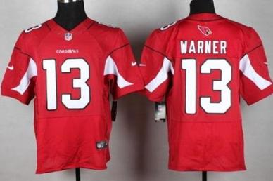 Nike Arizona Cardinals #13 Kurt Warner Red Team Color Men's Stitched NFL Elite Jersey