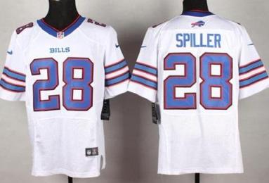 Nike Buffalo Bills #28 C.J. Spiller White Men's Stitched NFL Elite Jersey