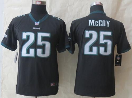Kids Nike Philadelphia Eagles #25 LeSean McCoy Black NFL Jerseys