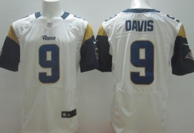 Nike St. Louis Rams 9 Austin Davis White Elite NFL Jerseys