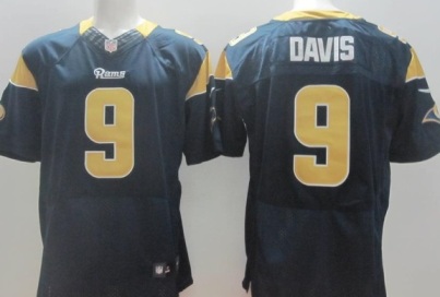 Nike St. Louis Rams 9 Austin Davis Blue Elite NFL Jerseys