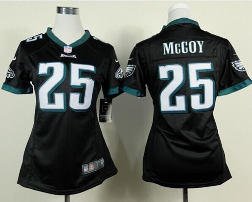 Women Nike Philadelphia Eagles #25 LeSean McCoy Black Stitched NFL Jersey