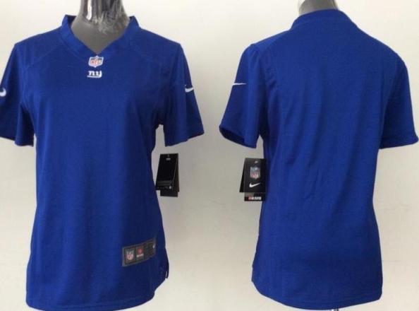 Womens Nike New York Giants Blank Blue NFL Jerseys
