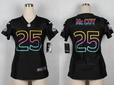 Women Nike Philadelphia Eagles #25 LeSean McCoy Black Fashion NFL Jerseys